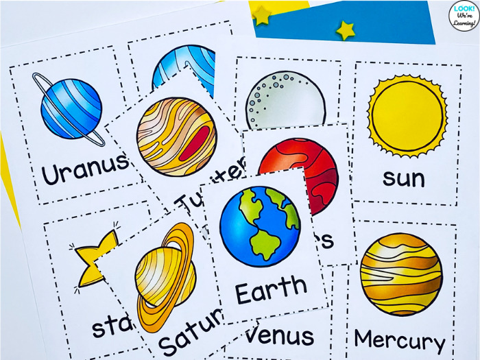Printable Solar System Learning Cards