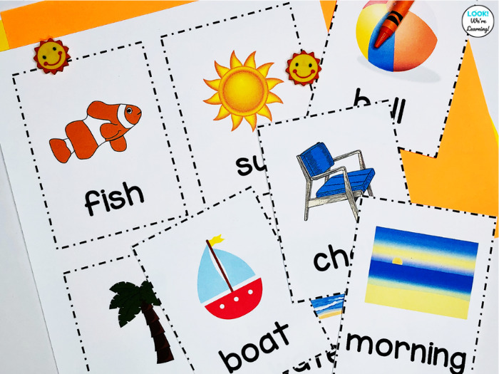 Printable Summer Sight Word Flashcards for Kids
