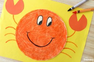 Simple Coffee Filter Crab Craft for Kids