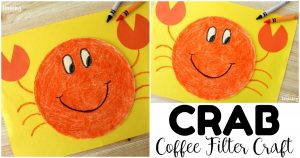 Simple and Fun Coffee Filter Crab Craft for Kids