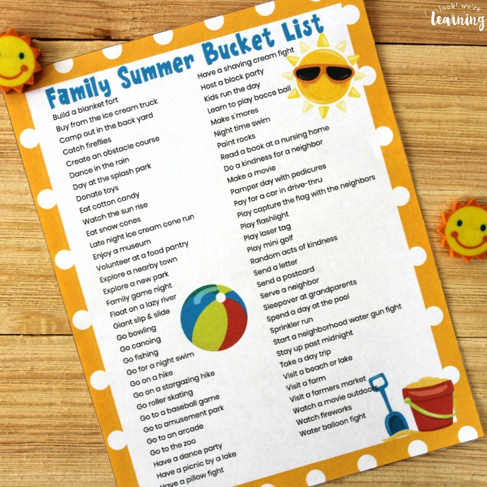 Simple and Fun Family Summer Bucket List