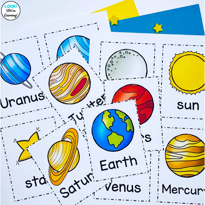 Solar System Flashcards for Early Learners