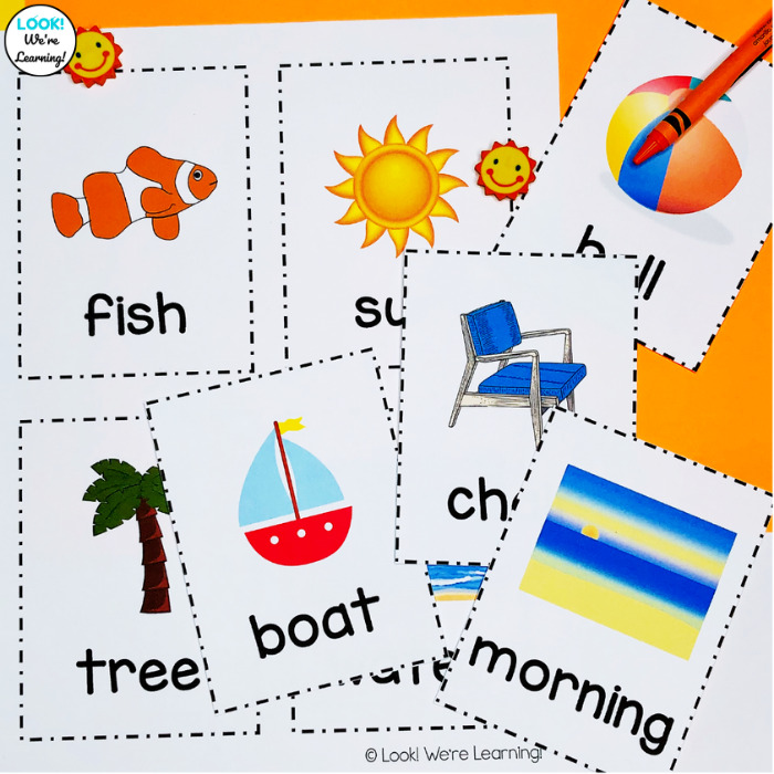 Summer Sight Word Flashcards for Early Readers