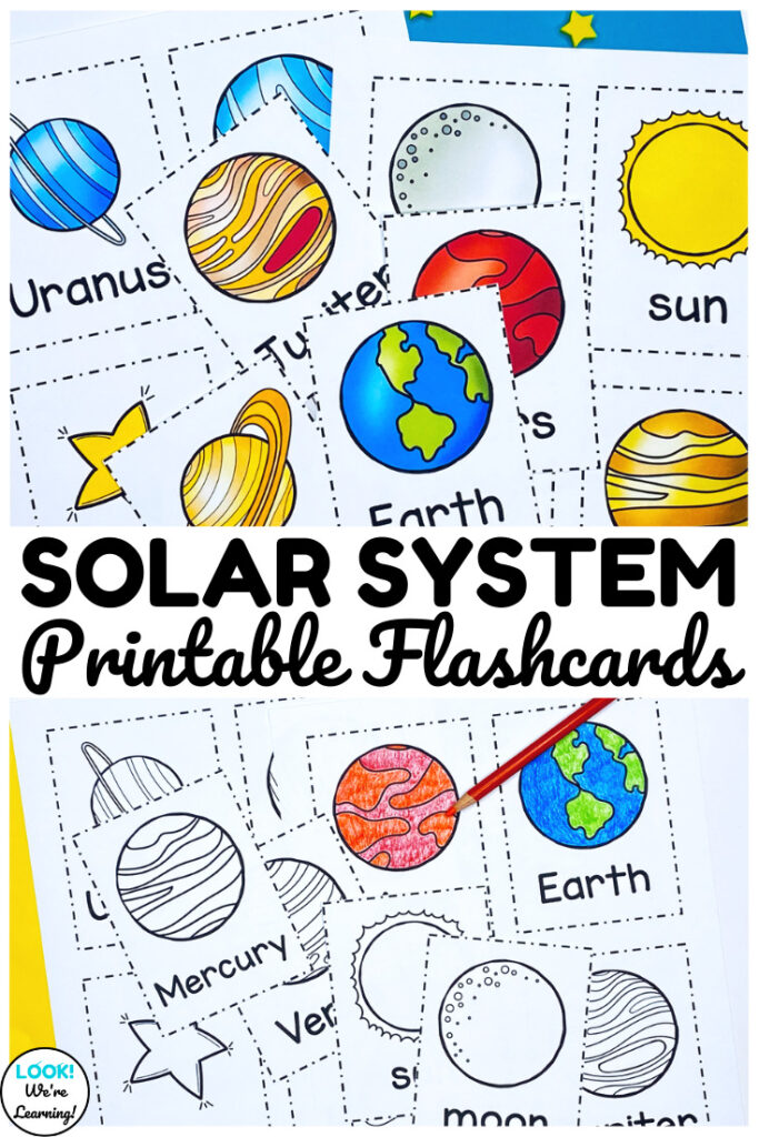 Teach students about the members or our solar system with these free printable solar system flashcards!
