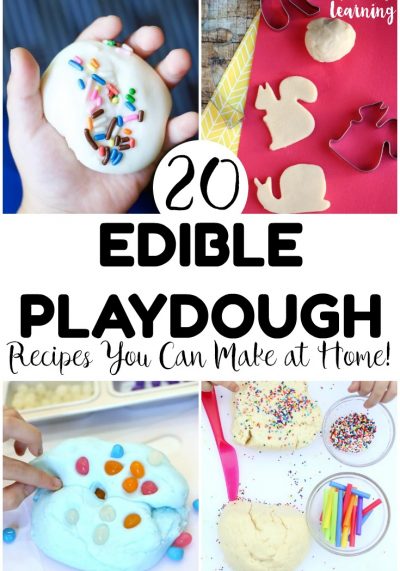 Mix up some sensory fun with these edible playdough recipes for kids! These are so fun for little ones who love to play with dough!