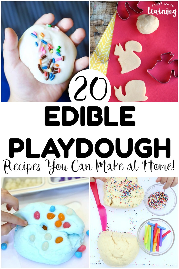 Mix up some sensory fun with these edible playdough recipes for kids! These are so fun for little ones who love to play with dough!