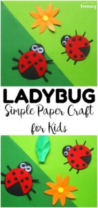 This easy paper ladybug craft is such a cute summer craft project for kids! You only need a few supplies to make this easy ladybug craft with your family!