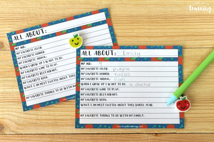 All About Me Writing Activity for Kids