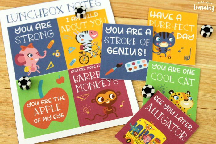 Back to School Printable Lunchbox Notes for Kids