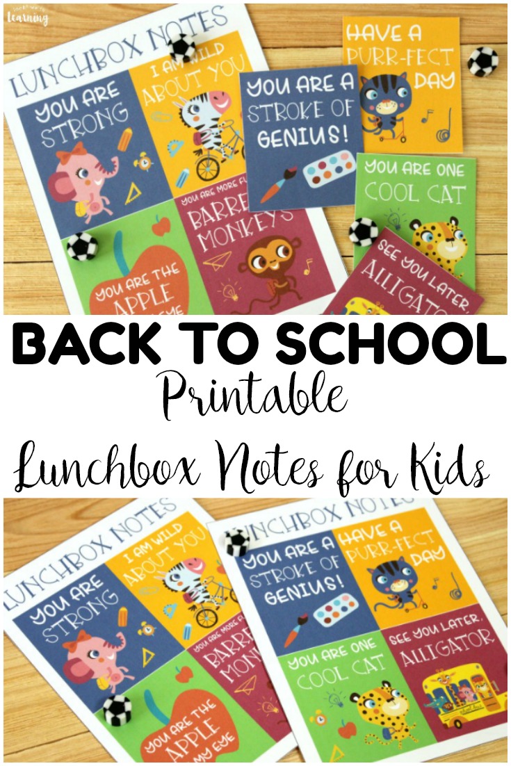 Grab these printable school lunchbox notes for kids to share a little encouragement with your child each day!
