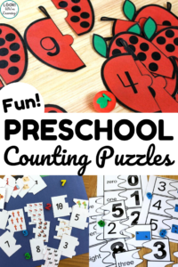 Share some of these fun preschool counting puzzles to help early learners practice counting from one to ten!