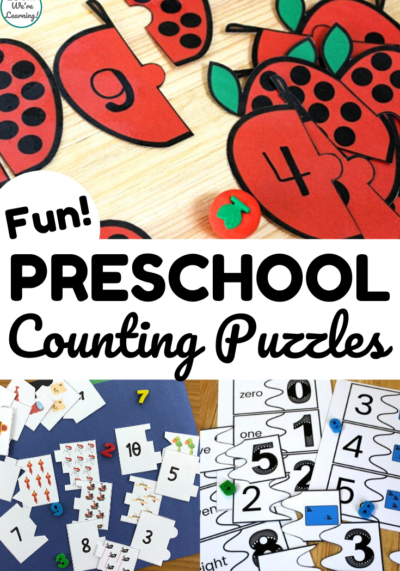 Share some of these fun preschool counting puzzles to help early learners practice counting from one to ten!