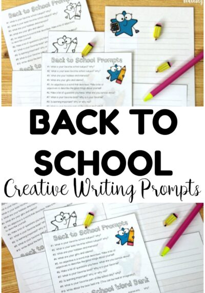 Share these fun back to school writing prompts with the class to help students write about the new school year! Perfect for creative writing lessons!