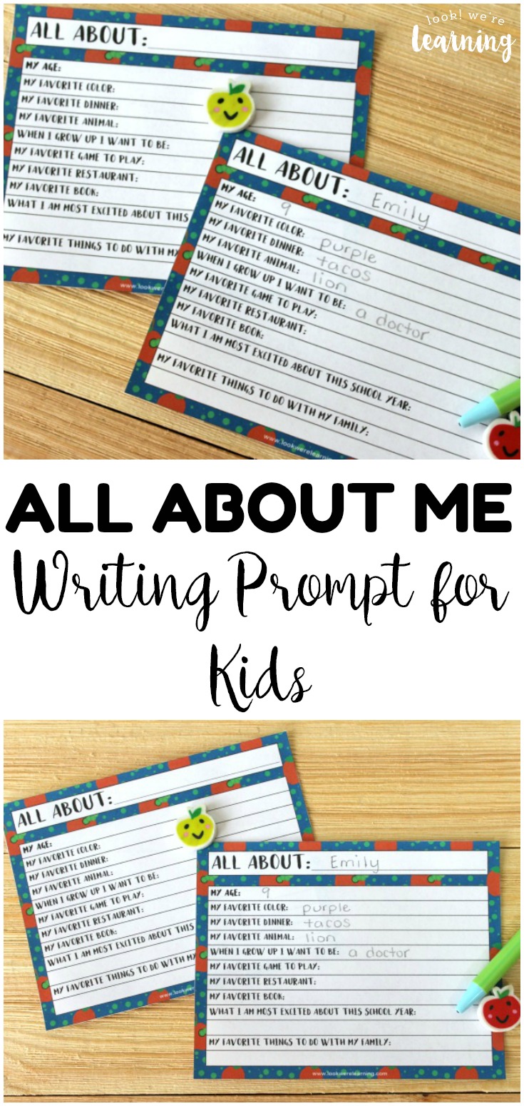 This all about me writing prompt for kids is perfect for helping students get to know their classmates! Great for the first week of school or anytime a new student joins the class!