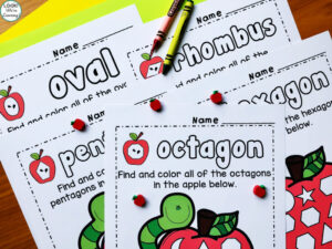 Apple Shape Finding Printables