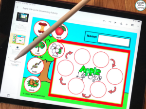 Digital Apple Life Cycle Sequencing Lesson