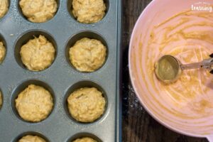 Easy Iced Banana Muffins