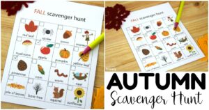 Fun Printable Fall Scavenger Hunt for Kids