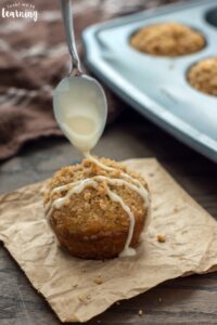 Iced Banana Breakfast Muffins