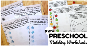Preschool Matching Worksheets for Early Learners