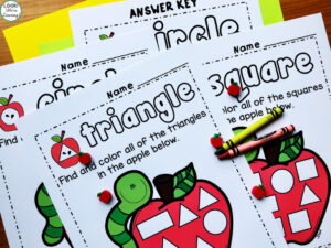 Shape Sorting Worksheets for Preschool