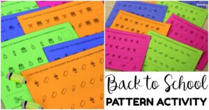 Simple Back to School Themed Pattern Activity
