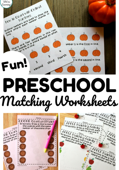 These fun preschool matching worksheets make it easy to teach early learners how to recognize similar objects!