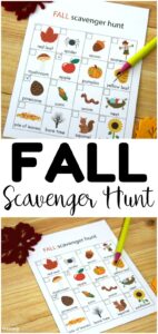 This printable fall scavenger hunt for kids is such a fun way to get outside with little ones this autumn!
