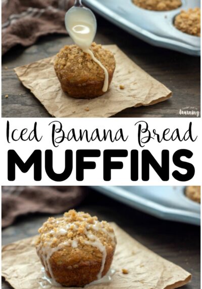 Want a change from the typical banana muffins recipe? Try these iced banana bread muffins for a simple and delicious breakfast or snack!