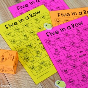 Five In a Row Printable Farm Game