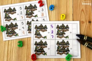 Counting Crows Addition Fact Cards for Kids