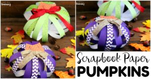 DIY Scrapbook Paper Pumpkin Craft