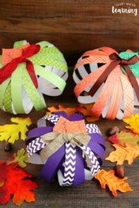 Easy Scrapbook Paper Pumpkin Craft for Kids
