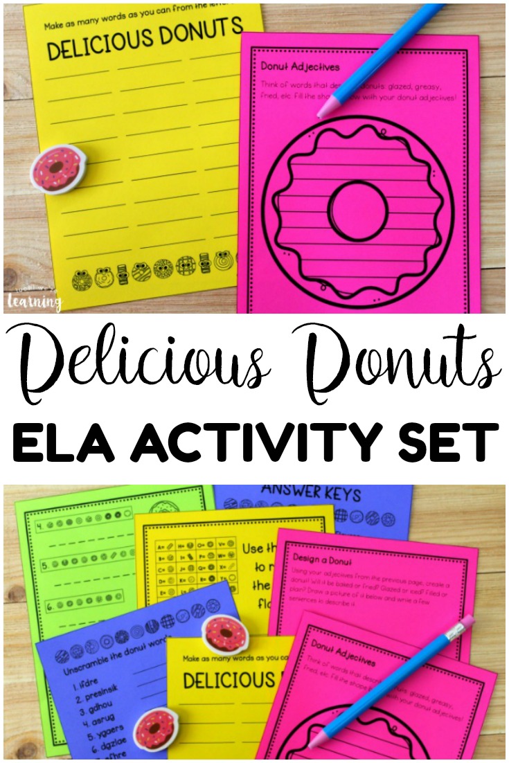 Have a sweet ELA lesson with this delicious donuts ELA activity set! Several ELA activities with a fun donut theme!