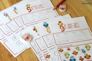 Printable Owl Themed Number Lesson for Kids
