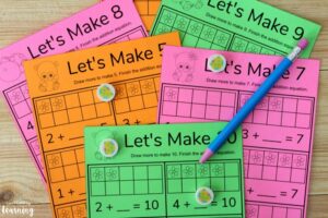 Printable Panda Make Ten Worksheets