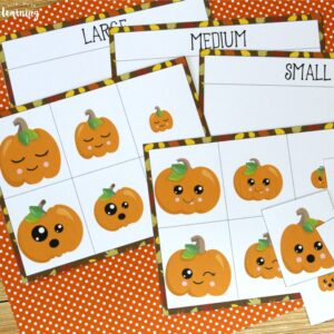 Printable Size Sorting Game for Kids