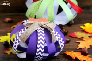 Scrapbook Paper Pumpkin Craft for Kids