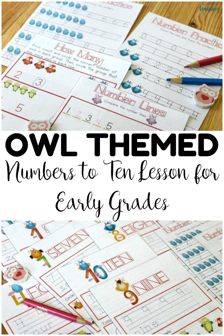 Work on early number recognition with this printable owl preschool numbers lesson! Great for a quick no-prep number review!