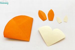 Assembling an Origami Fox Corner Bookmark Craft