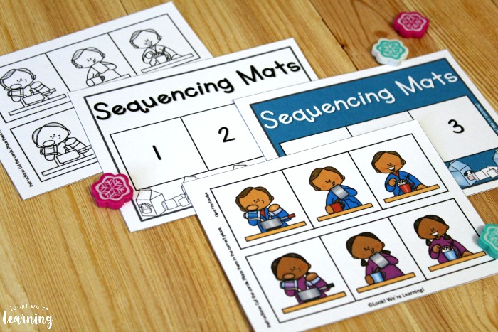 Peppermint Hot Cocoa Sequencing Mats