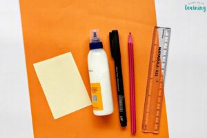 Supplies for Making an Origami Corner Bookmark Craft