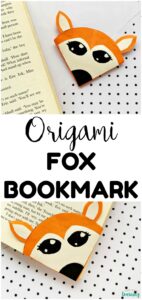 This fun and cute origami fox bookmark craft is easy enough for kids to make! A cute DIY gift for bookworms!