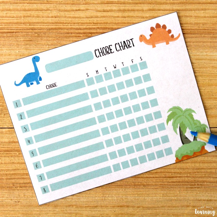 Dinosaur Chore Chart for Kids