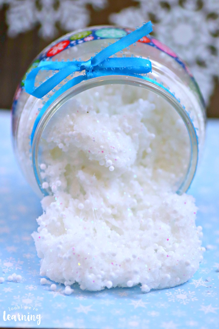 Easy Fluffy Snow Slime Recipe for Kids