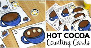Fun Hot Cocoa 1-10 Counting Cards for Kids
