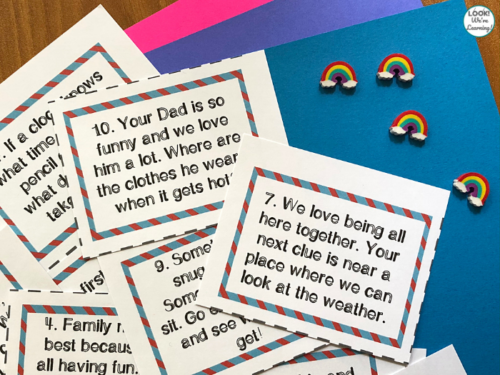 Printable Indoor Family Night Scavenger Hunt Cards - Look! We're Learning!