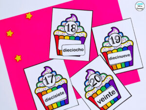Spanish Number Word Matching Activity