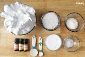 Supplies to Make Fluffy Snow Slime