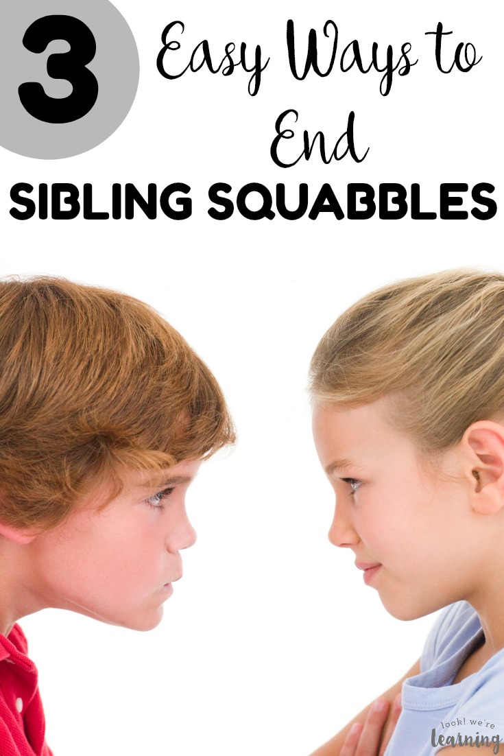 Tired of your kids always arguing? Try these three easy ways to end sibling squabbles at home!